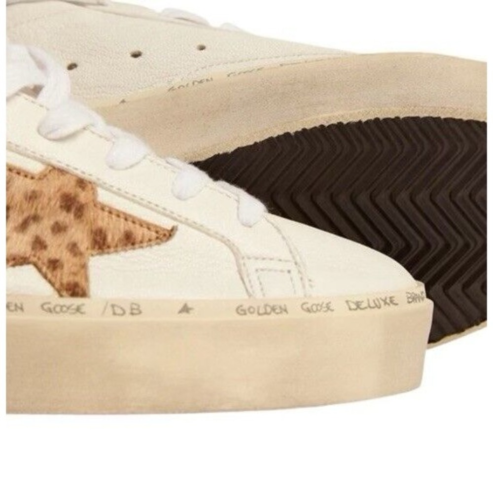 Golden Goose Hi Star Classic With List- Leather Upper Giraffe Horsy Star Size 40 - Picture 16 of 16